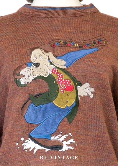 下雨天頑皮狗紅棕色針織毛衣3