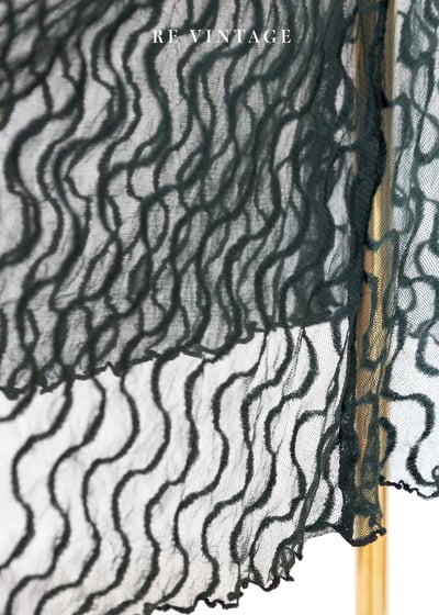 綠黑色波紋透膚美美長裙（23-30"）12