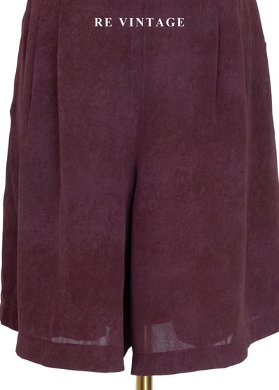 酒紅斑駁紋路高腰寬版五分褲（29"）4