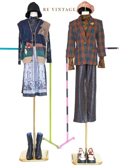 Scarf Print 漂亮的淺淺藍印花中長裙（27"）2