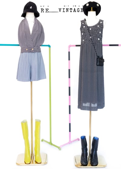 日本製 - 輕薄棉麻質料灰藍色線條短褲2