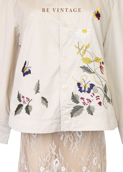 氣質單品 - 香草棕蝴蝶小花園襯衫6