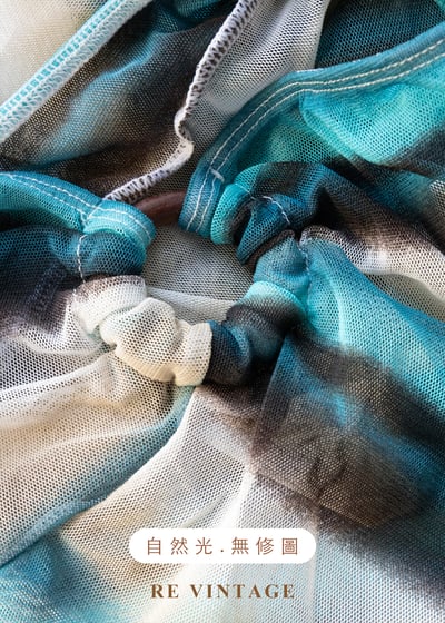 海灘假期 - 水中倒影動態美平口上衣8