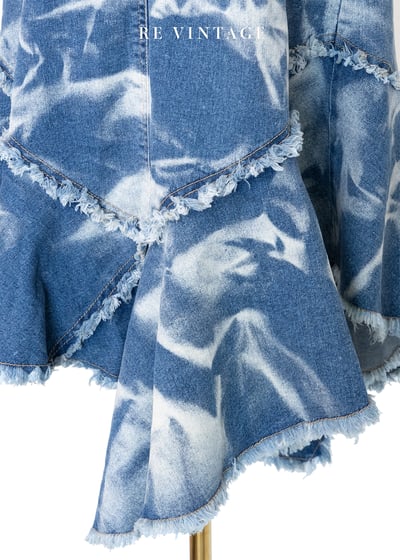 雲染叛逆毛邊牛仔裙（28-29"）10