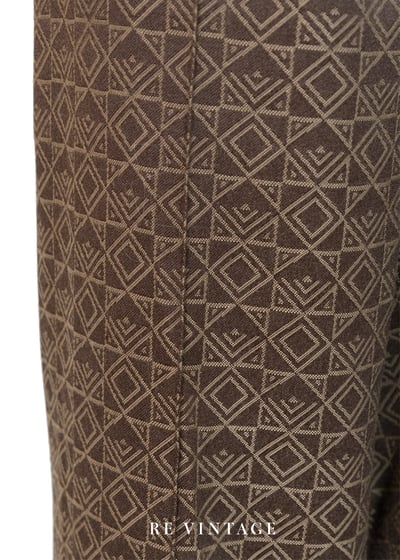 『歐洲寶物』質感單品 - 巧克力色方塊中腰直筒褲6