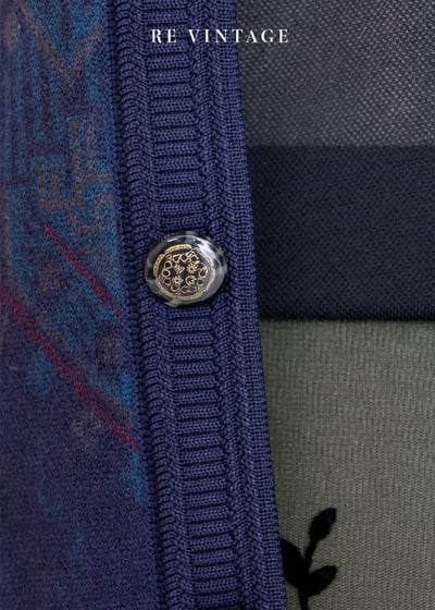 Dark Navy 圖騰毛料針織背心7