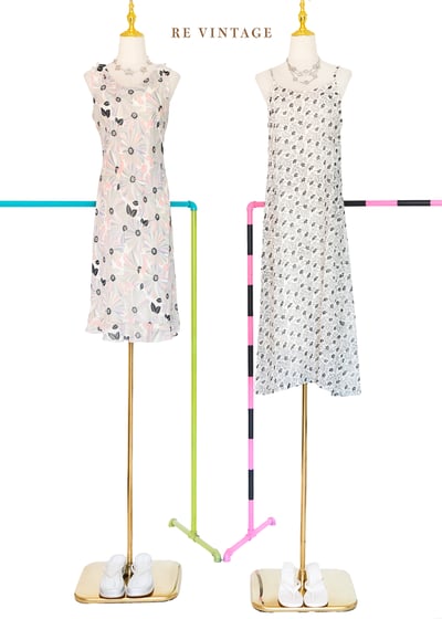 春夏糖粉花開雪紡洋裝2