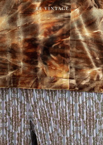 橘金色の皺褶紋路絨布上衣9