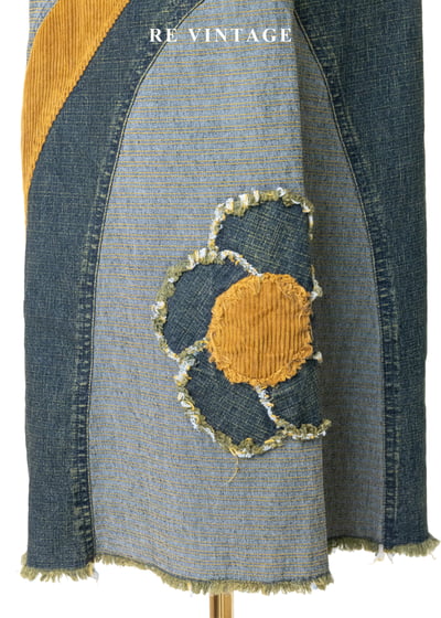 冬日午後一抹陽光一朵小花丹寧裙（27"）8