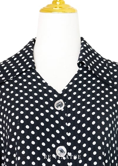 深藍點點夏日洋裝4