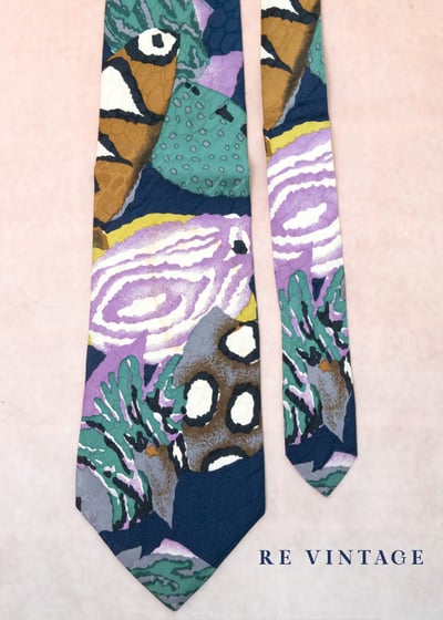 水下迷宮色塊領帶4