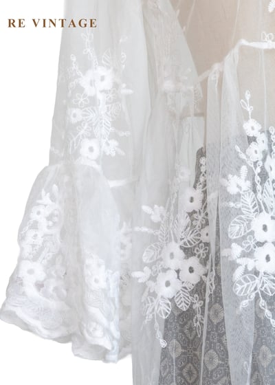 風的形狀。雲的呼吸蕾絲長版罩衫6