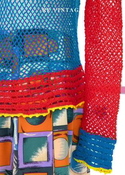 塗鴉星星毛線網狀上衣11