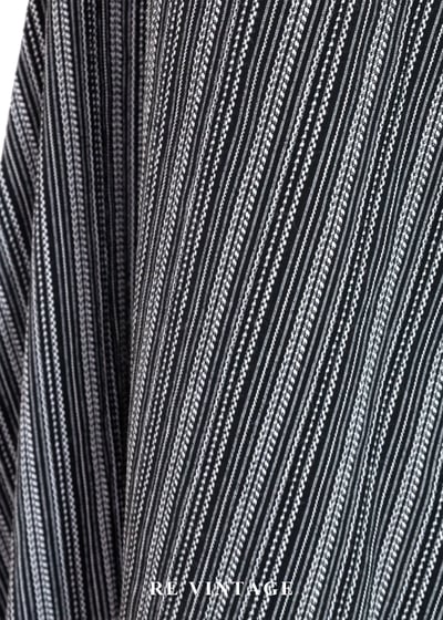 弦樂的平行時空 - 灰黑細縱紋斜裁拼接裙（25"）6