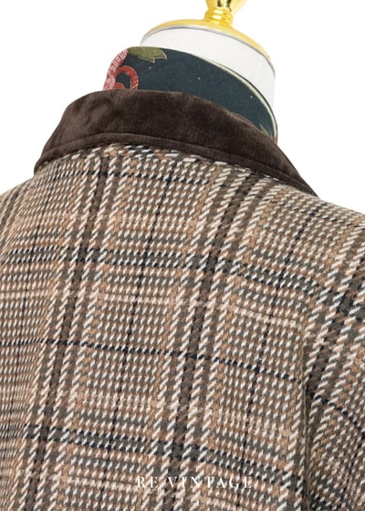 氣質單品 - 日本製 棕綠色的格紋西裝外套8