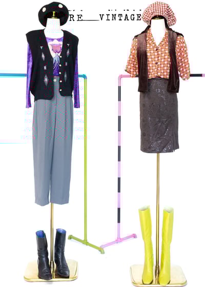 小花閃閃深咖啡色短裙2