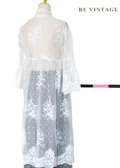 風的形狀。雲的呼吸蕾絲長版罩衫11