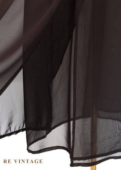 必備單品 - 黑咖啡棕雙層雪紡長裙（26"）6