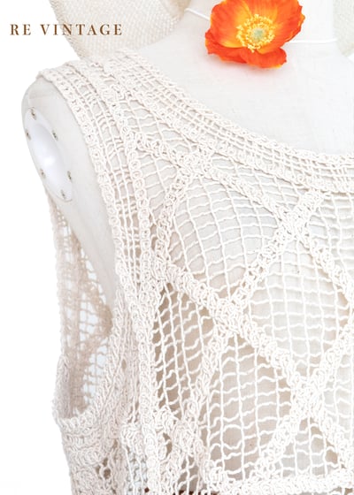 Happy Vacation 香草白織品長版背心/洋裝5