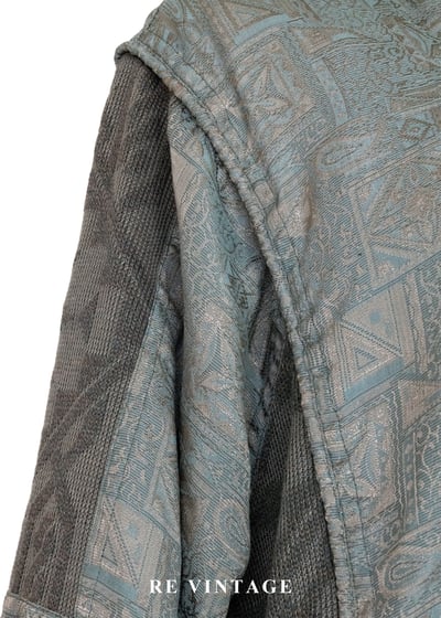 灰綠色霧裡紋路復古夾克外套7