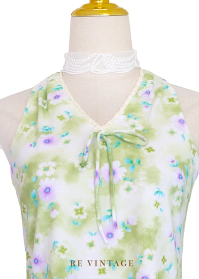 Dreamy Path 清新柔光綠削肩洋裝8