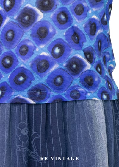 迷幻暈染同心圓網紗上衣5