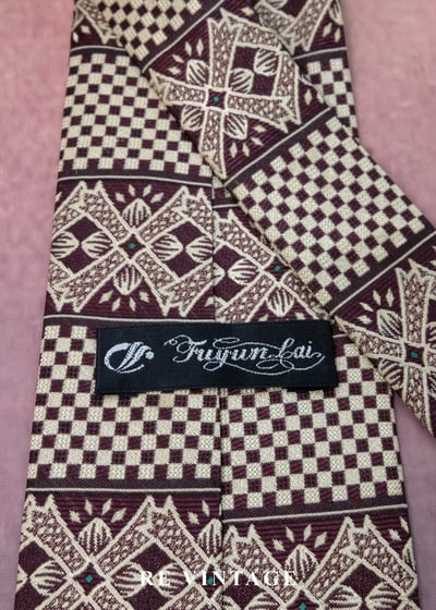 棋盤格與圖騰儀式領帶5