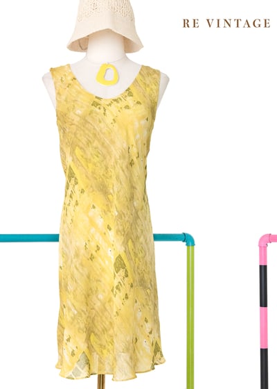 蜂蜜野草扎染畫布洋裝1