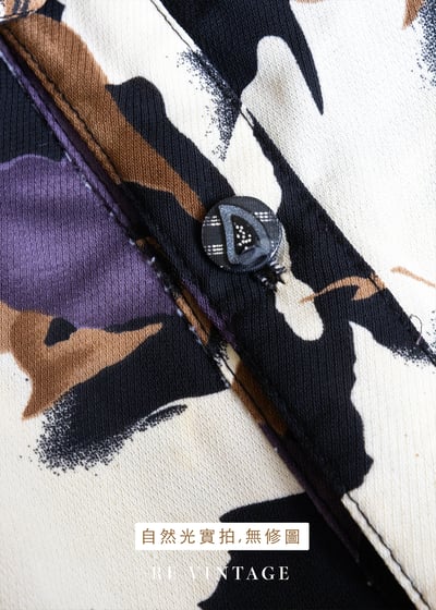 神秘紫花復古冷靜短袖上衣10