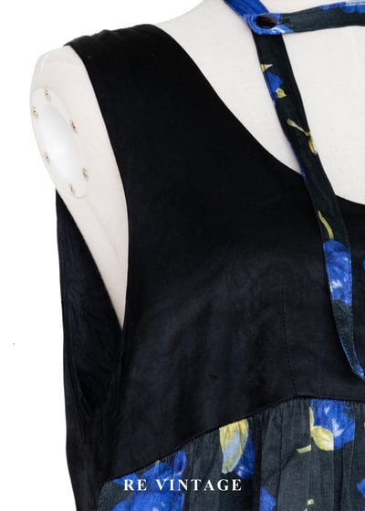 夜花藍調寬版洋裝8