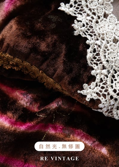 巧克力霓虹蕾絲小花絨布背心12