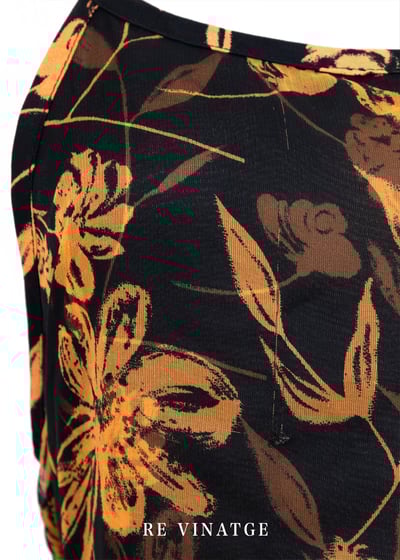 橘子花茶黑色雪紡細肩長洋裝13