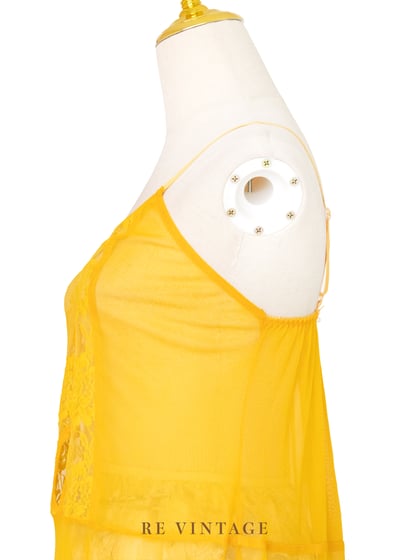 耀眼雙洞の橘黃蕾絲背心8