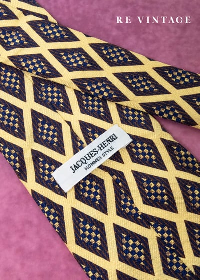 黃黑棋盤密語領帶3