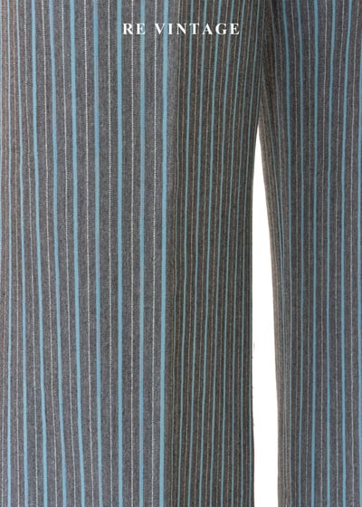 必備單品 - 街頭灰藍線條酷感長褲(30-32")12