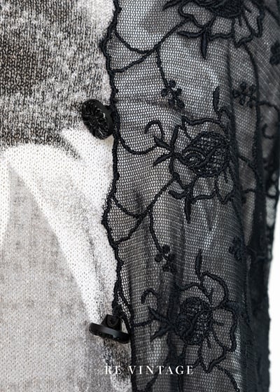 Black Flowers 神秘黑蕾絲長版背心18