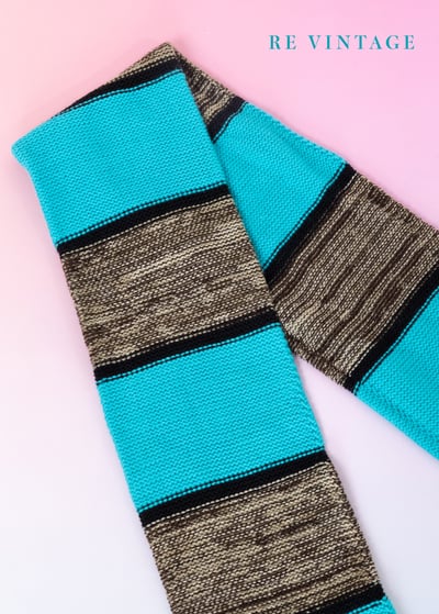 Turquoise 雙色流蘇短圍巾3