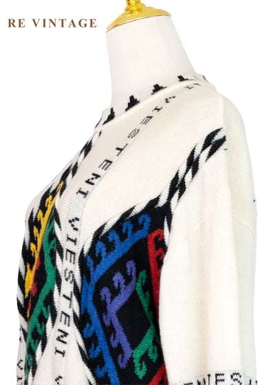 日本製 - 密碼部落神秘菱形圖騰針織毛衣8