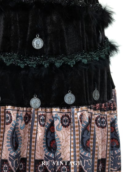 異國粉紅銀幣女王絨布美裙（22-27"）5