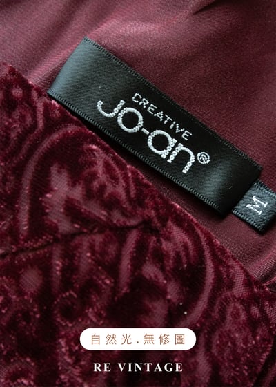 勃根地神秘古典浮雕絨布洋裝16