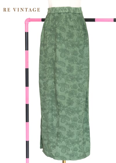 Grass Green 花朵美長裙（23-30"）6