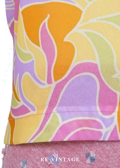 Peach Soda 果汁花樣拼接上衣5