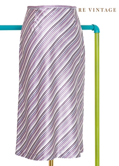 氣質單品 - 葡萄色斜紋緞面及膝裙（26"）1