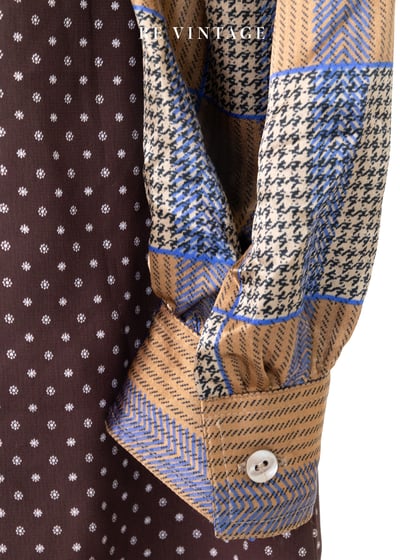 『紐約寶物』New York 摩登女子緞面格紋襯衫7