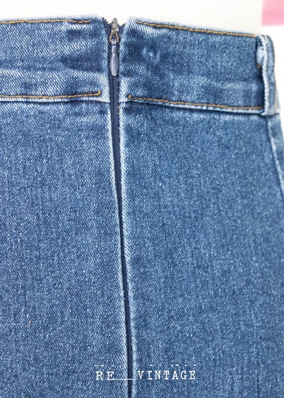 風吹來一朵小花牛仔中長裙（28"）7