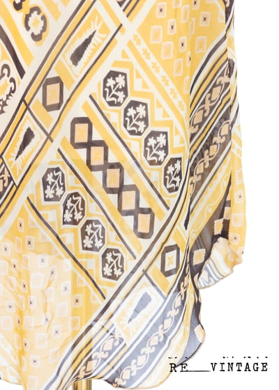 陽光暖黃色波希米雅圖騰長洋裝6