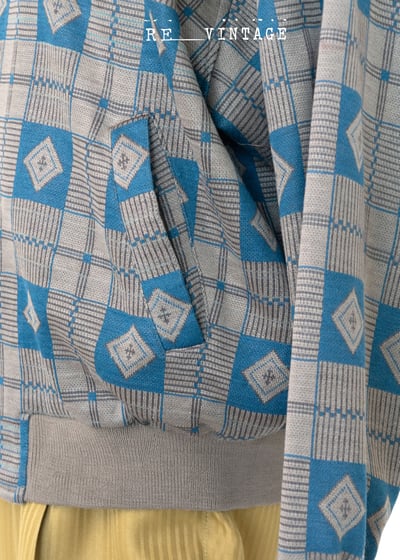 藍綠色菱格紋夾克外套14