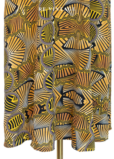 規律的幾何迷宮夏日派對洋裝15