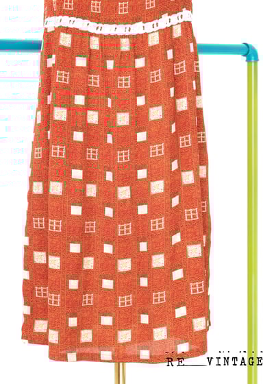 酒紅色小格紋甜美洋裝4