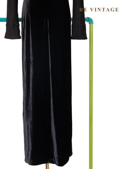 夜色花園 - 紫花盛開慶典絨布長洋裝13